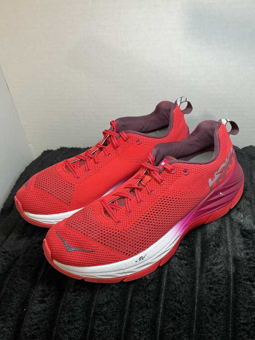 HOKA ONE ONE Mach 1 Women’s Size 9 Hibiscus Cherries Jubilee 1019280 Rare 2018 - Picture 3 of 15
